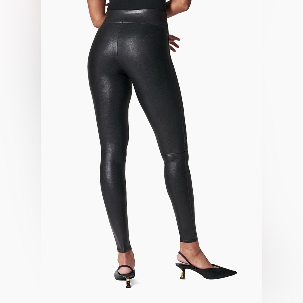 SPANX faux leather Black Leggings